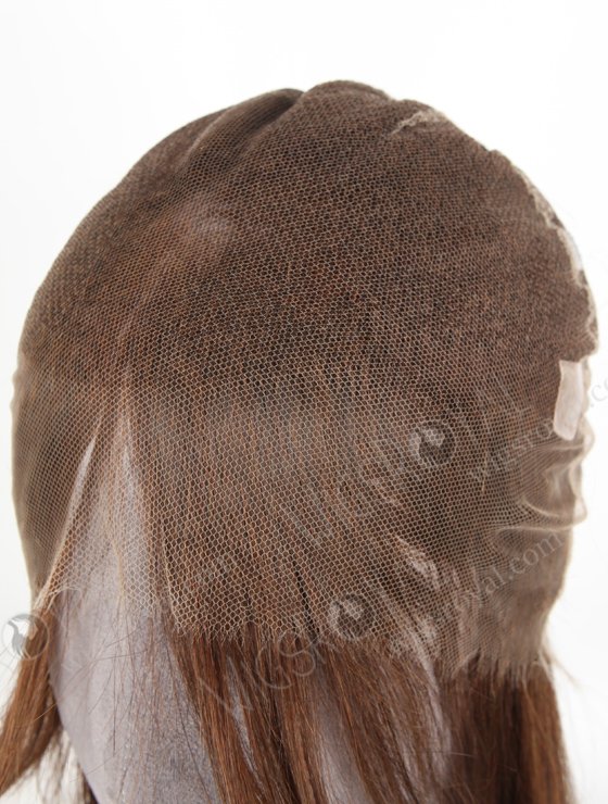 Dark Brown European Virgin Human Hair Full Lace Wig With Bangs WR-LW-127-20931
