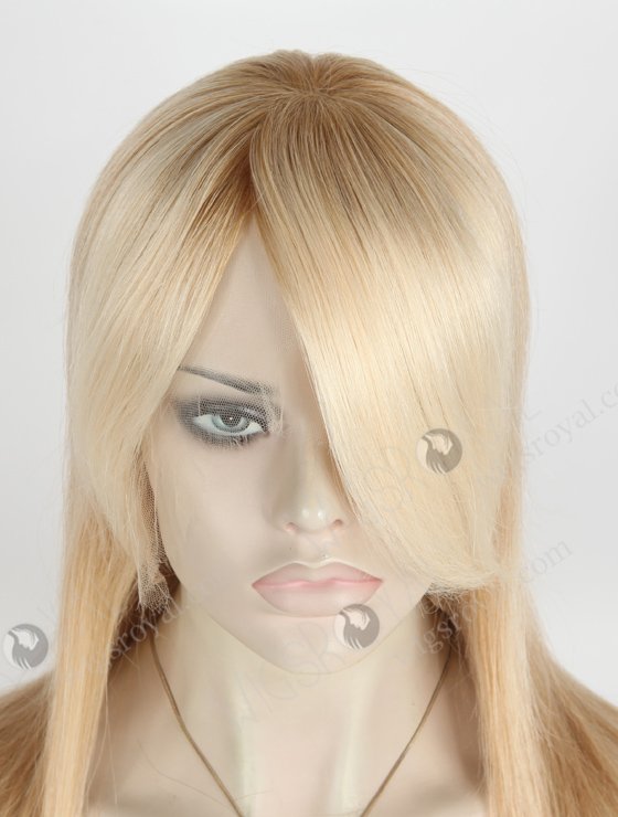 The Perfect Highlight White Color Straight PU Wig With Bangs WR-MOW-018-21159