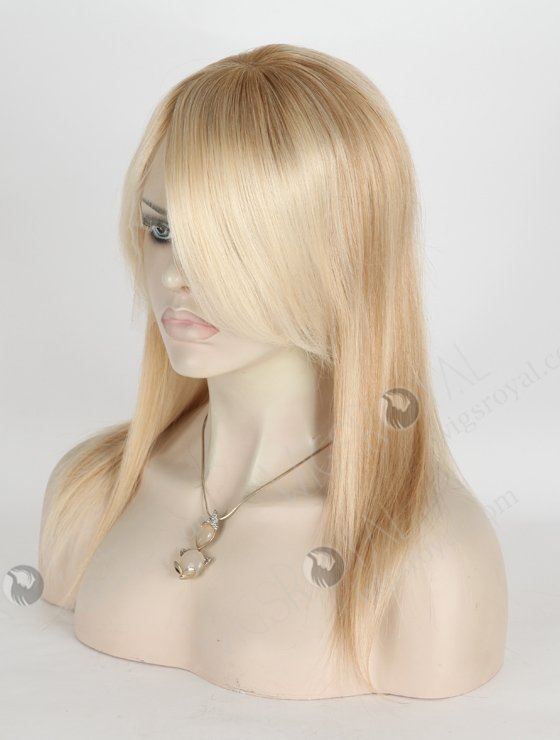 The Perfect Highlight White Color Straight PU Wig With Bangs WR-MOW-018-21161