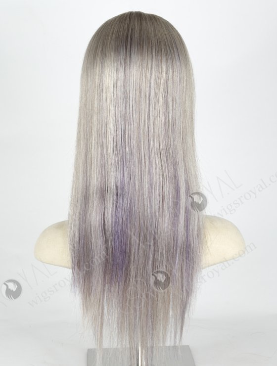 Grey Color Highlight Purple 16'' European Virgin Hair Lace Front Wig WR-CLF-026-21021