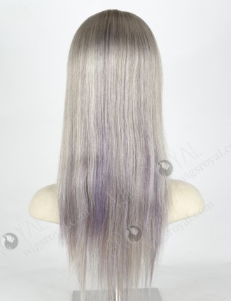 Grey Color Highlight Purple 16'' European Virgin Hair Lace Front Wig WR-CLF-026