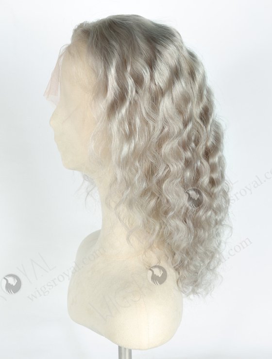 Lace Front Wig Grey Color Deep Body Wave With Elastic Band WR-CLF-034-21112