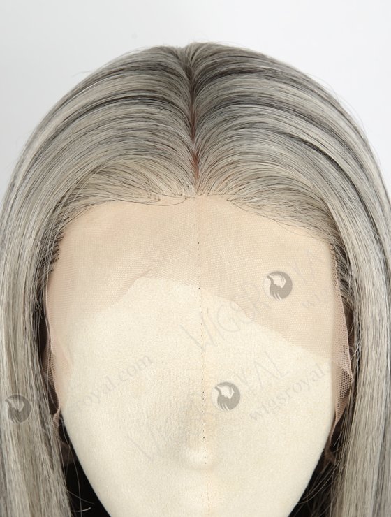 Knotless Scalp Replica Part Grey Color 100% European Human Hair Silk Top Full Lace Wig WR-ST-054-21136