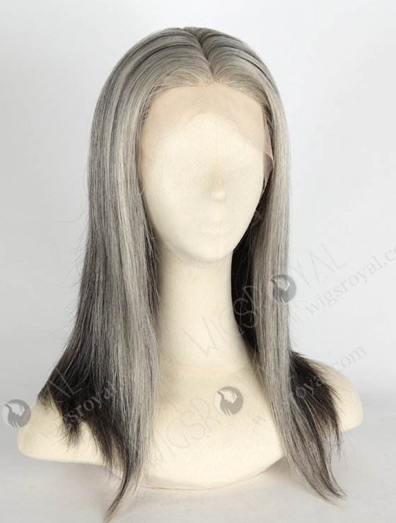 Knotless Scalp Replica Part Grey Color 100% European Human Hair Silk Top Full Lace Wig WR-ST-054-21140