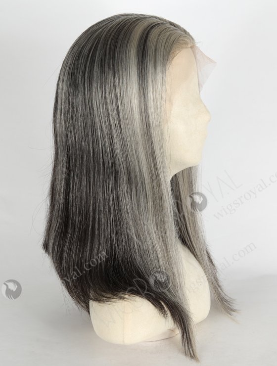 Knotless Scalp Replica Part Grey Color 100% European Human Hair Silk Top Full Lace Wig WR-ST-054-21139