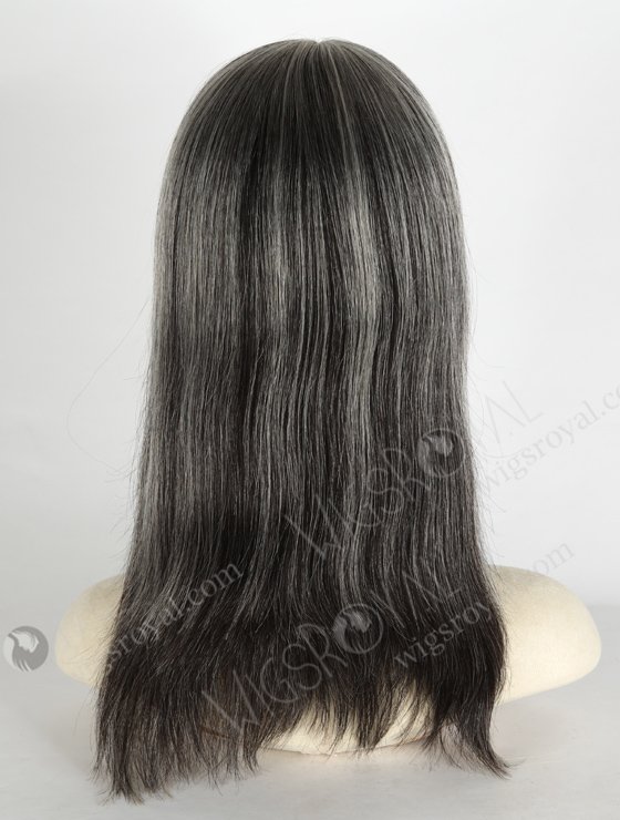 Knotless Scalp Replica Part Grey Color 100% European Human Hair Silk Top Full Lace Wig WR-ST-054-21138