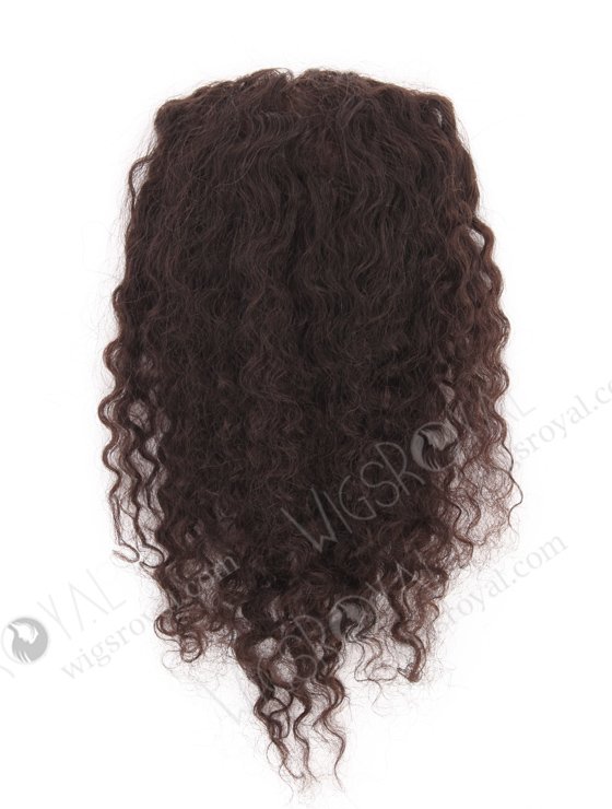 In Stock Topper(5"x6") With Silk Top (4.5"x4.5") European Virgin Hair 12" Loose Curl 18mm Color 2# Silk Top Hair Topper-107-21267