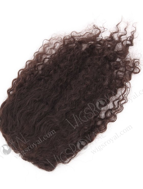 In Stock Topper(5"x6") With Silk Top (4.5"x4.5") European Virgin Hair 12" Loose Curl 18mm Color 2# Silk Top Hair Topper-107-21268