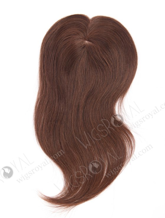 In Stock 5.5"*6" European Virgin Hair 14" Straight Color 3# Silk Top Hair Topper-102-21236