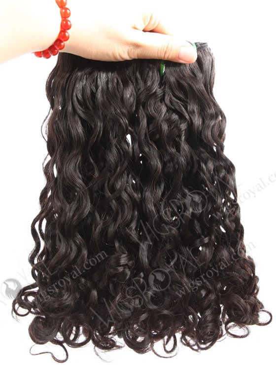 In Stock 5A Peruvian Virgin Hair 16" Double Drawn Bouncy Curl(Looser Tip) Natural Color Machine Weft SM-6160-21307