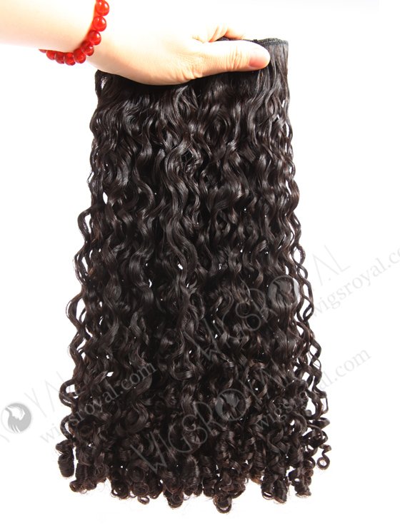 In Stock 7A Peruvian Virgin Hair 20" Double Drawn Tight Pissy Curl Natural Color Machine Weft SM-6152-21326