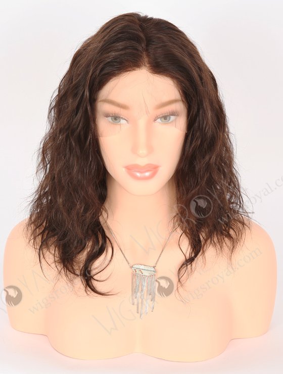 In Stock Indian Remy Hair 12" Natural Wave Natural Color Full Lace Wig FLW-01918