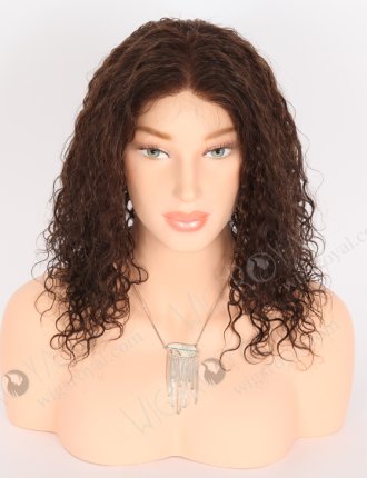 In Stock Indian Remy Hair 14" Curly As Pic 1B/33# Blended Color Full Lace Wig FLW-01914