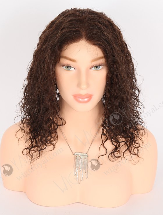 In Stock Indian Remy Hair 14" Curly As Pic 1B/33# Blended Color Full Lace Wig FLW-01914-21455