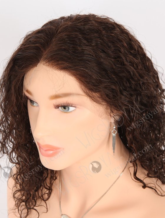 In Stock Indian Remy Hair 14" Curly As Pic 1B/33# Blended Color Full Lace Wig FLW-01914-21461