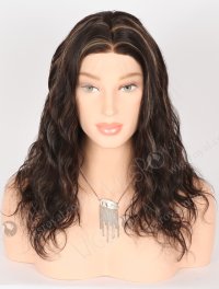 In Stock Indian Remy Hair 16" Natural Wave 2/8# Highlights Color Full Lace Wig FLW-01920
