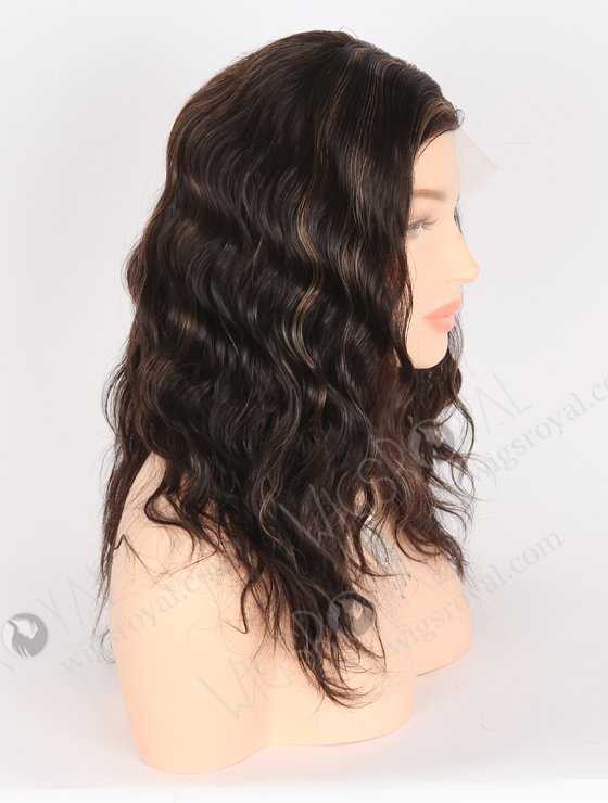In Stock Indian Remy Hair 16" Natural Wave 2/8# Highlights Color Full Lace Wig FLW-01920-21388