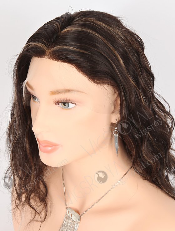 In Stock Indian Remy Hair 16" Natural Wave 2/8# Highlights Color Full Lace Wig FLW-01920-21390