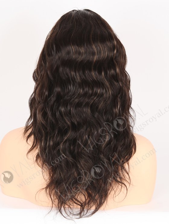 In Stock Indian Remy Hair 16" Natural Wave 2/8# Highlights Color Full Lace Wig FLW-01920-21389
