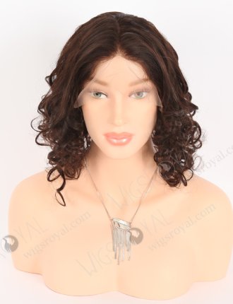 In Stock Indian Remy Hair 16" Curly As Pic 1b# Color Full Lace Wig FLW-01910