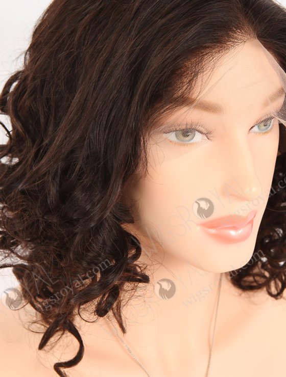 In Stock Indian Remy Hair 16" Curly As Pic 1b# Color Full Lace Wig FLW-01910-21512