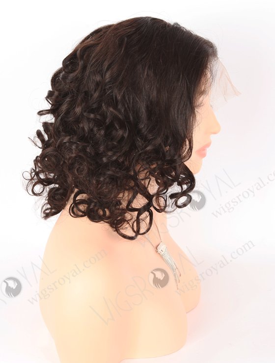 In Stock Indian Remy Hair 16" Curly As Pic 1b# Color Full Lace Wig FLW-01910-21513