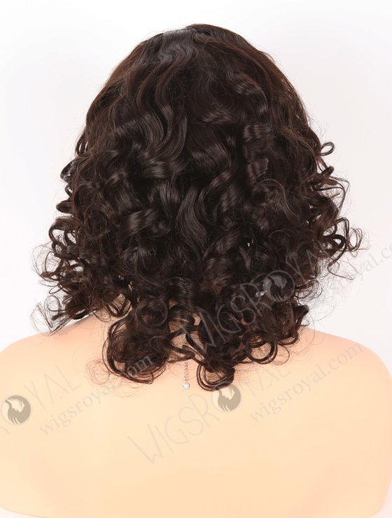 In Stock Indian Remy Hair 16" Curly As Pic 1b# Color Full Lace Wig FLW-01910-21514