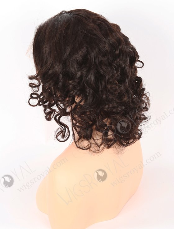 In Stock Indian Remy Hair 16" Curly As Pic 1b# Color Full Lace Wig FLW-01910-21516