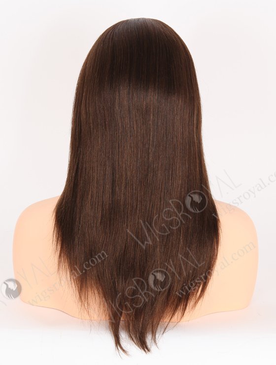 In Stock Indian Remy Hair 16" Light Yaki 2/4/6# Evenly Blended Color Full Lace Wig FLW-01907-21547
