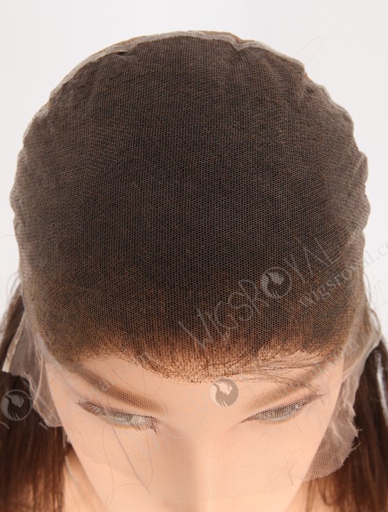 In Stock Indian Remy Hair 16" Light Yaki 2/4/6# Evenly Blended Color Full Lace Wig FLW-01907-21549