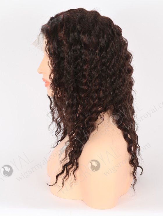 In Stock Indian Remy Hair 16" Deep Wave 2/33# Highlights Color Full Lace Wig FLW-01908-21536
