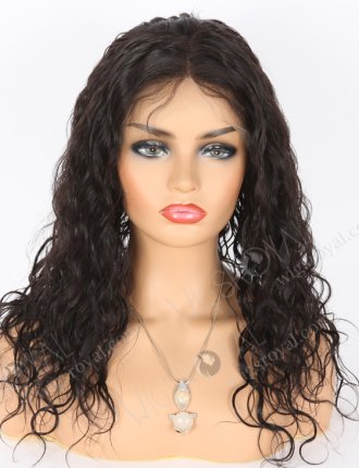 In Stock Indian Remy Hair 16" Wavy 30mm 1b# Color Full Lace Wig FLW-01912