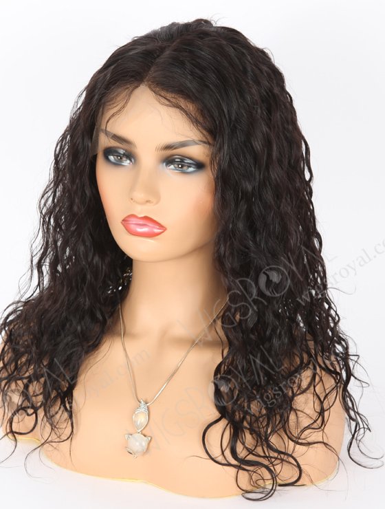 In Stock Indian Remy Hair 16" Wavy 30mm 1b# Color Full Lace Wig FLW-01912-21491