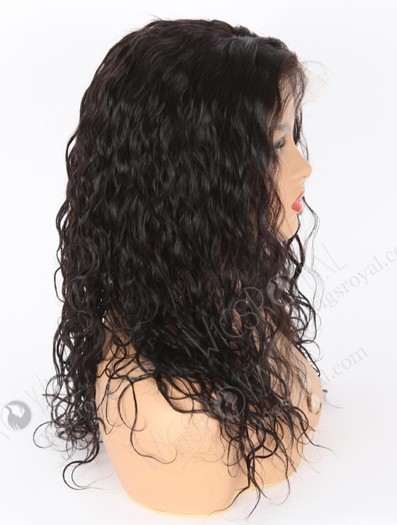 In Stock Indian Remy Hair 16" Wavy 30mm 1b# Color Full Lace Wig FLW-01912-21493