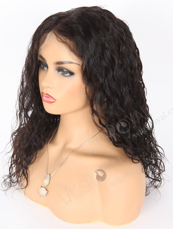 In Stock Indian Remy Hair 16" Wavy 30mm 1b# Color Full Lace Wig FLW-01912-21494