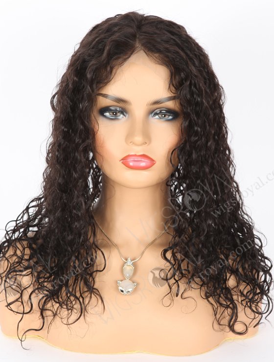 In Stock Indian Remy Hair 16" Water Wave 1b# Color Full Lace Wig FLW-01911