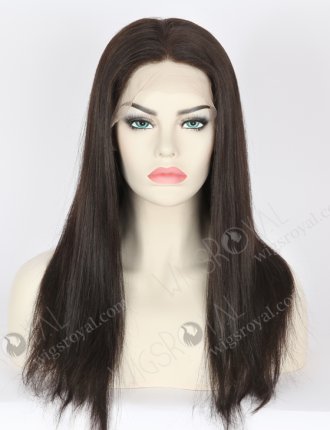 In Stock Indian Remy Hair 16" Light Yaki 1b# Color Full Lace Wig FLW-01906