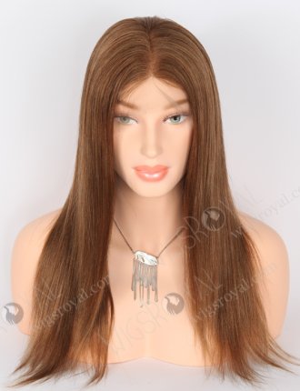 In Stock Indian Remy Hair 18" Yaki 6/8/10# Evenly Blended Color Full Lace Wig FLW-01899