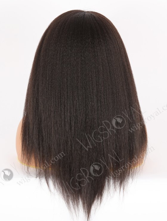 In Stock Indian Remy Hair 16" Kinky Straight 1b# Color Full Lace Wig FLW-01244-21689