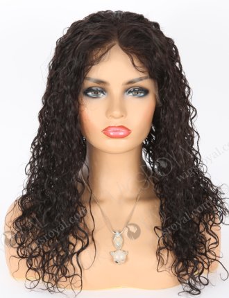 In Stock Indian Remy Hair 18" Water Wave 1b# Color Full Lace Wig FLW-01902