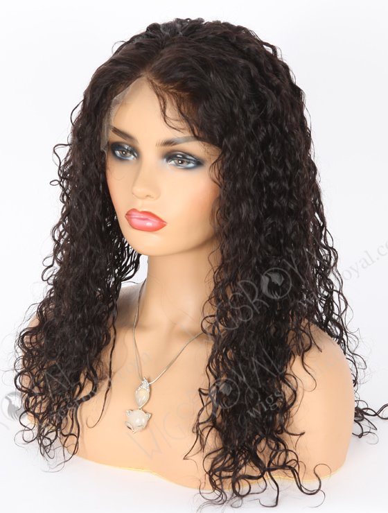 In Stock Indian Remy Hair 18" Water Wave 1b# Color Full Lace Wig FLW-01902-21601