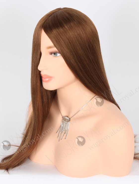 In Stock Chinese Virgin Hair 20" Natural Straight 6#(60%) and 8#(40%) Evenly Blended Color Jewish Wig JWS-07003-21862