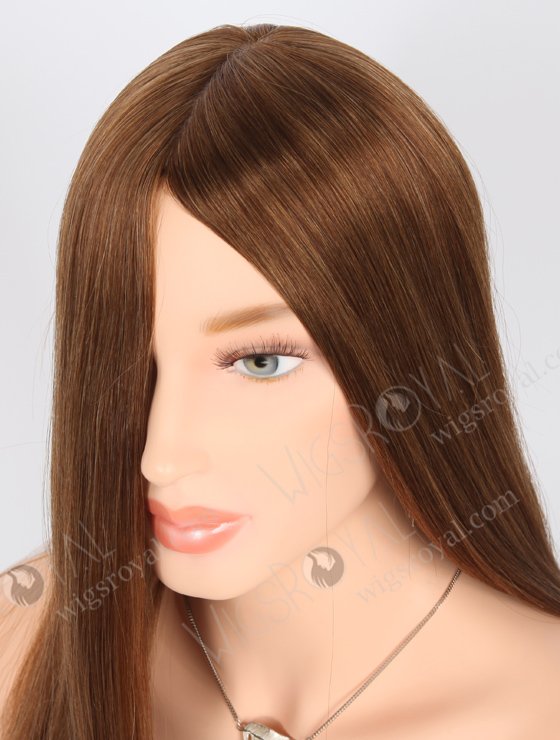 In Stock Chinese Virgin Hair 20" Natural Straight 6#(60%) and 8#(40%) Evenly Blended Color Jewish Wig JWS-07003-21864