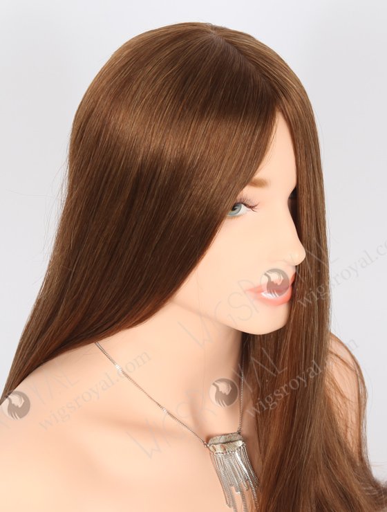 In Stock Chinese Virgin Hair 20" Natural Straight 6#(60%) and 8#(40%) Evenly Blended Color Jewish Wig JWS-07003-21865