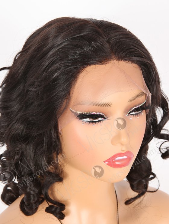 In Stock Brazilian Virgin Hair 16" Spiral Curl as Pic 1b# Color Silk Top Glueless Wig GL-04072-21805