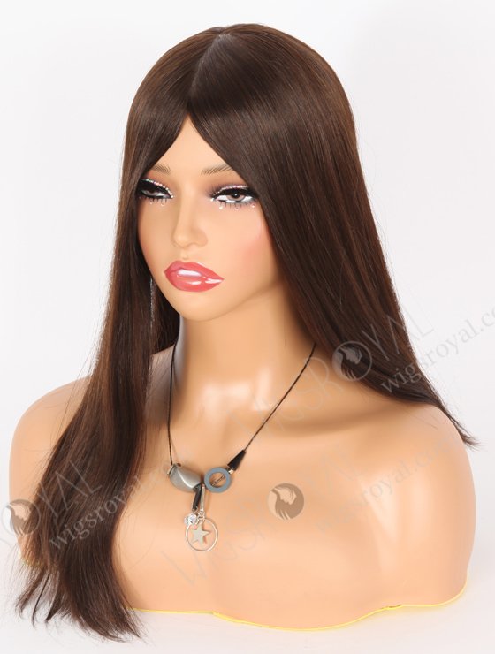 In Stock Chinese Virgin Hair 16" Natural Straight 2/3# Evenly Blended Color Jewish Wig JWS-07001-21838