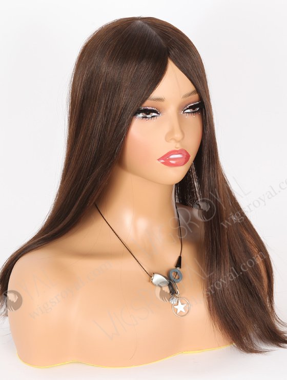 In Stock Chinese Virgin Hair 16" Natural Straight 2/3# Evenly Blended Color Jewish Wig JWS-07001-21839