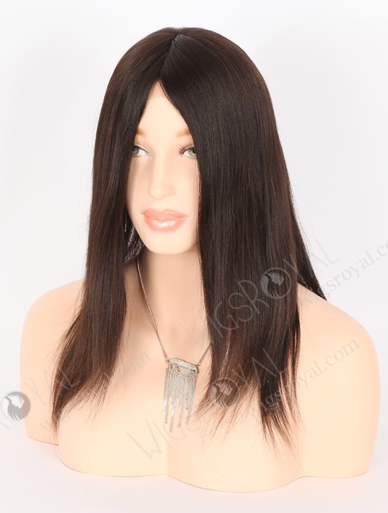 In Stock Indian Remy Hair 14" Light yaki Natural Color Glueless Silk Top Wig GL-01038-21825