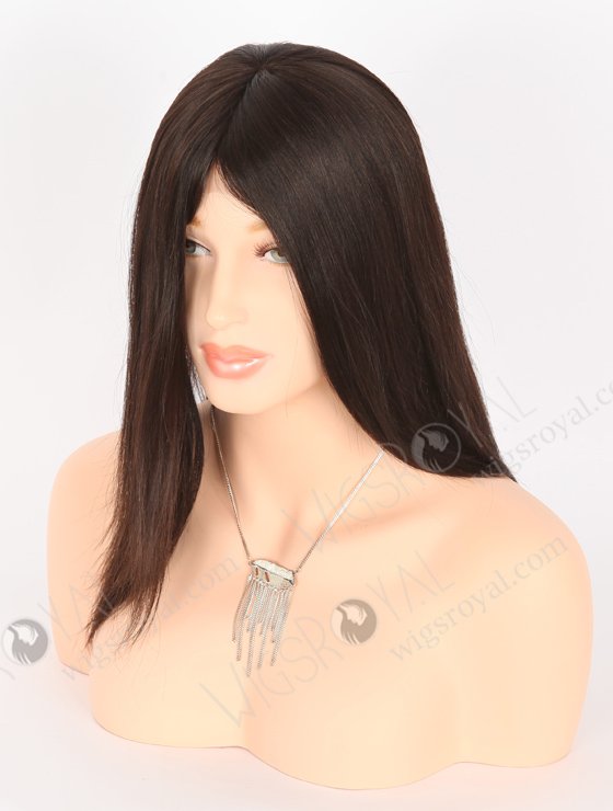 In Stock Indian Remy Hair 14" Light yaki Natural Color Glueless Silk Top Wig GL-01038-21828