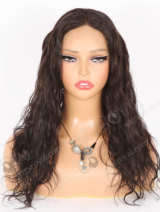 In Stock Indian Remy Hair 18" Natural Wave 1b# Color Full Lace Wig FLW-01405